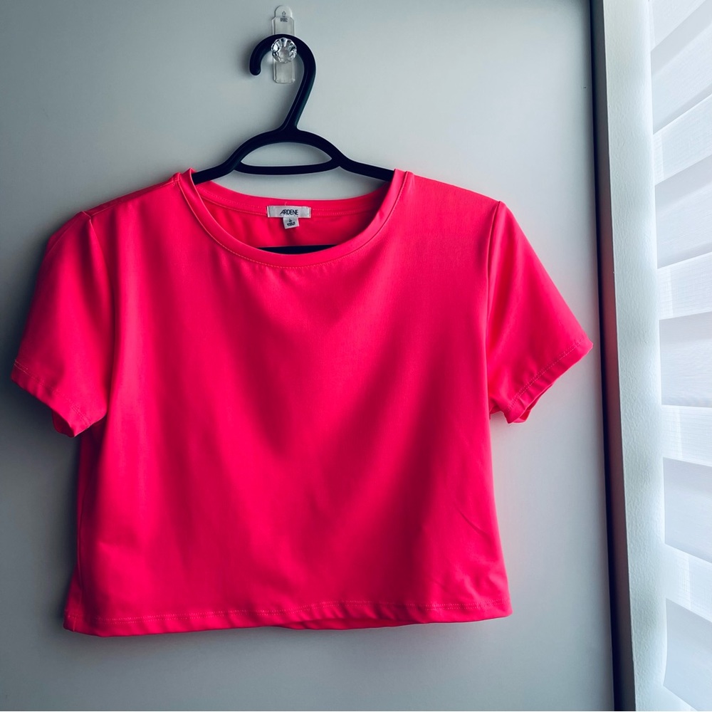 Ardene Neon Pink Crop Top